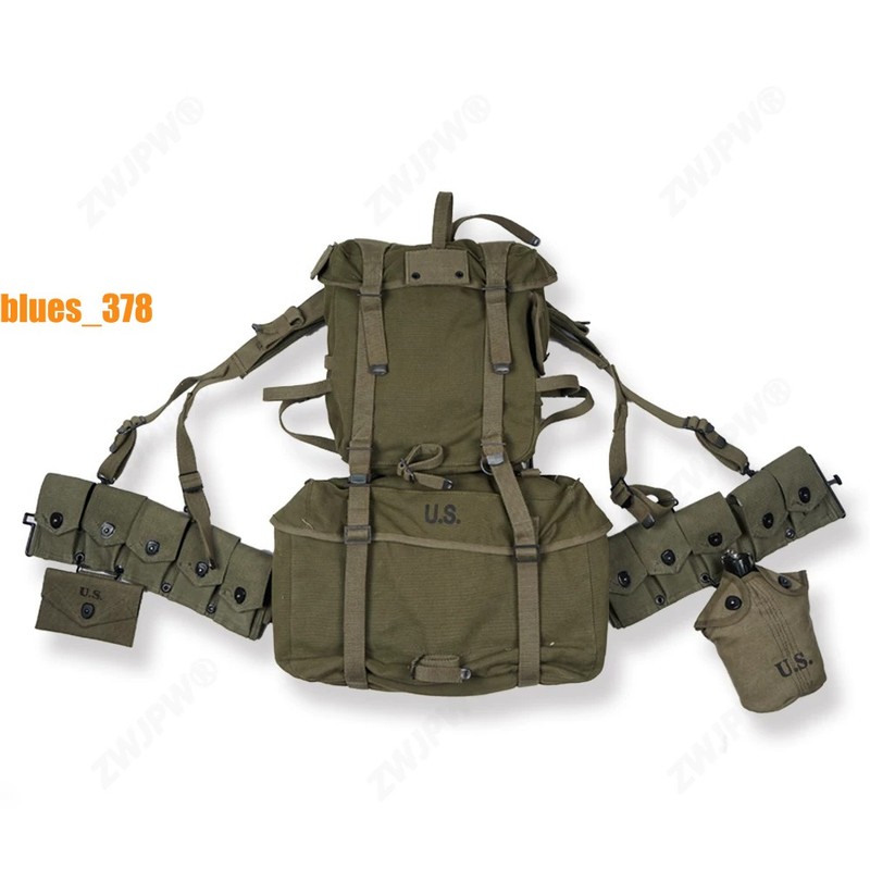 Army WWII Korean War Army Soldier M1945 Field Combat Cargo Bag Pack Equipment gallery