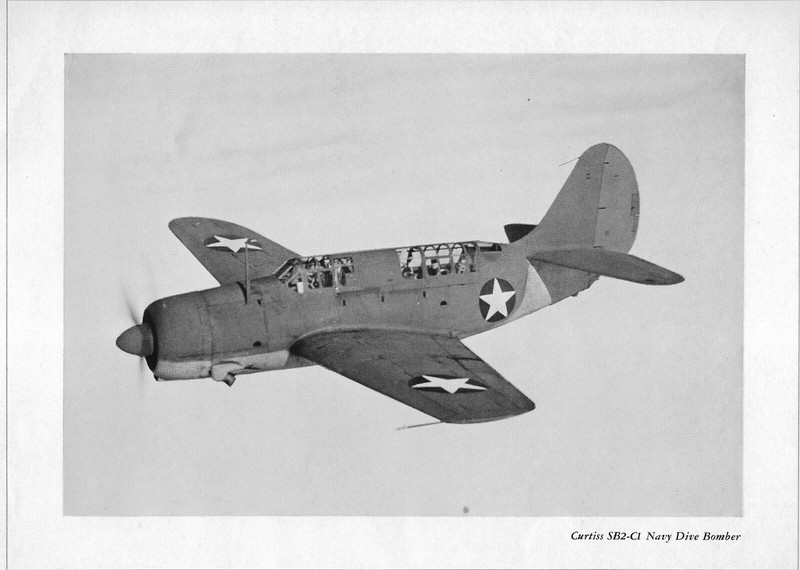 Curtiss SB2-C1 US Navy Dive Bomber Plane Flight 8×10 Photo