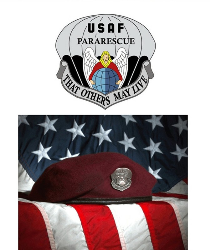 Us Air force rescue team Group Red Wool Berets USAF PJ airborne troops Military gallery